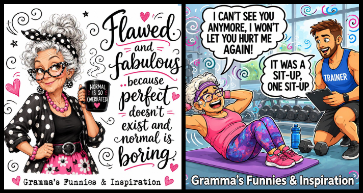 An Artist Tries To Understand The Problems Grandmothers Face In Old Age (20 Jokes)